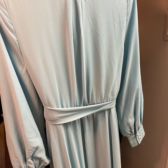 Baby blue Chiffon Maxi Dress - Picture 4 of 4